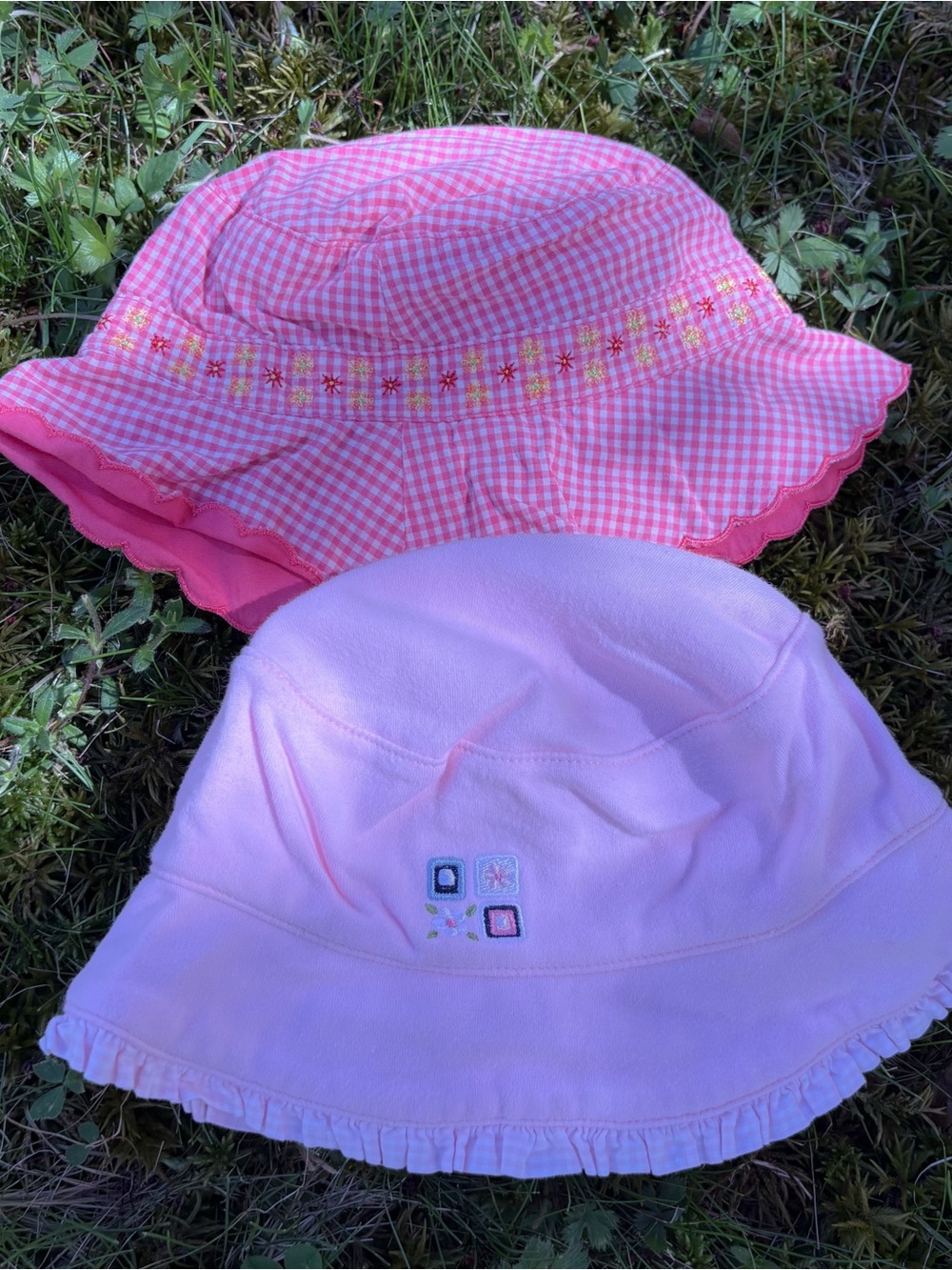 VTG reversible Pink Toddler Sun Hat – Soft Pink Kids Bucket Hat - Picture 2 of 3